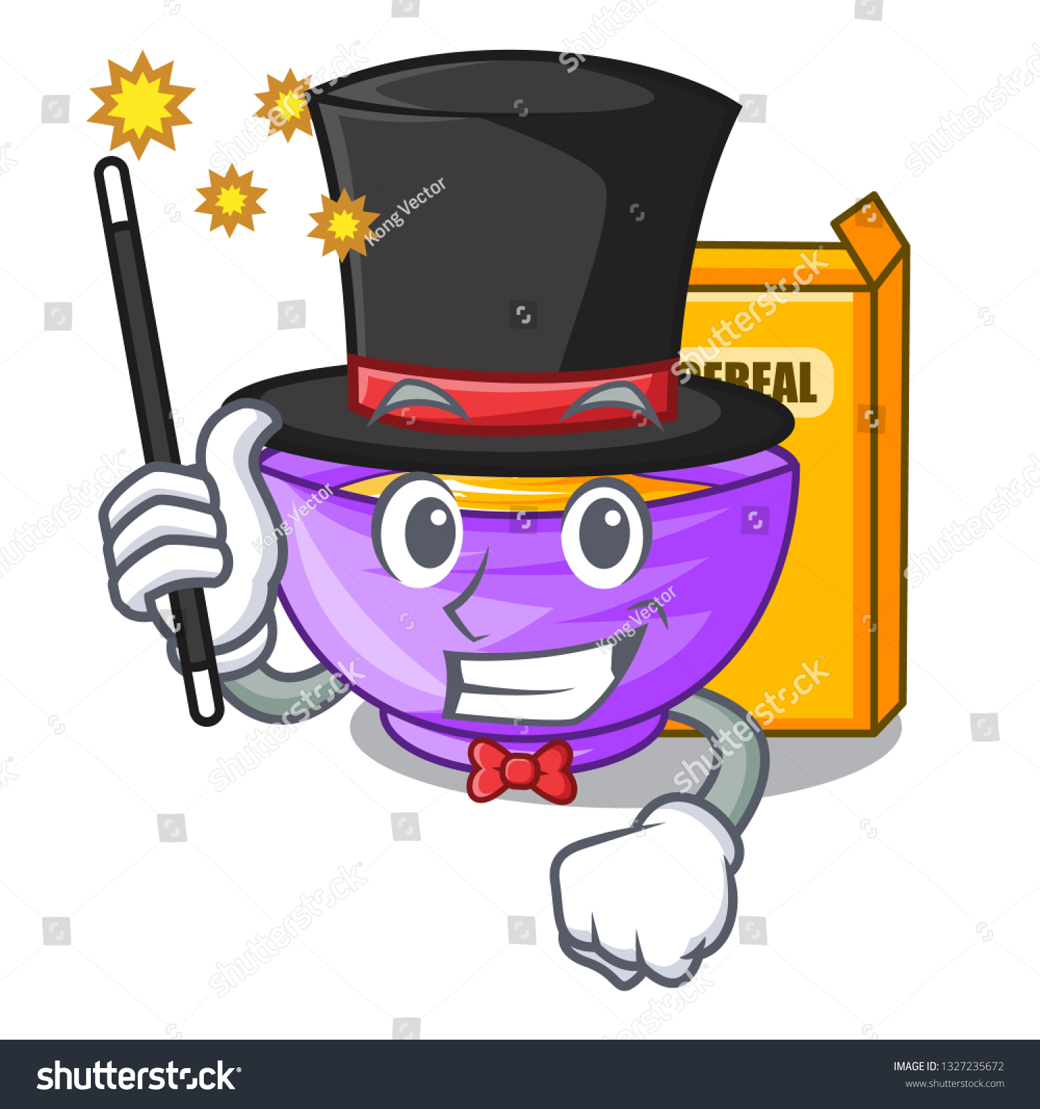 Magician Cereal Box Isolated Cartoons Stock Vector Royalty Free