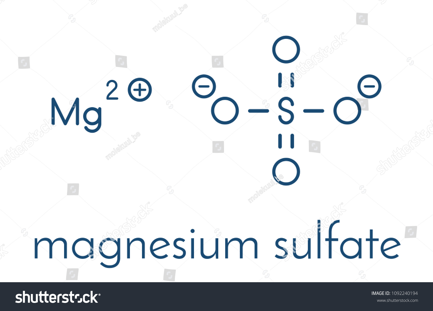 Magnesium Sulfate Chemical Structure Many Uses Vector De Stock Libre De Regalías 1092240194 3797