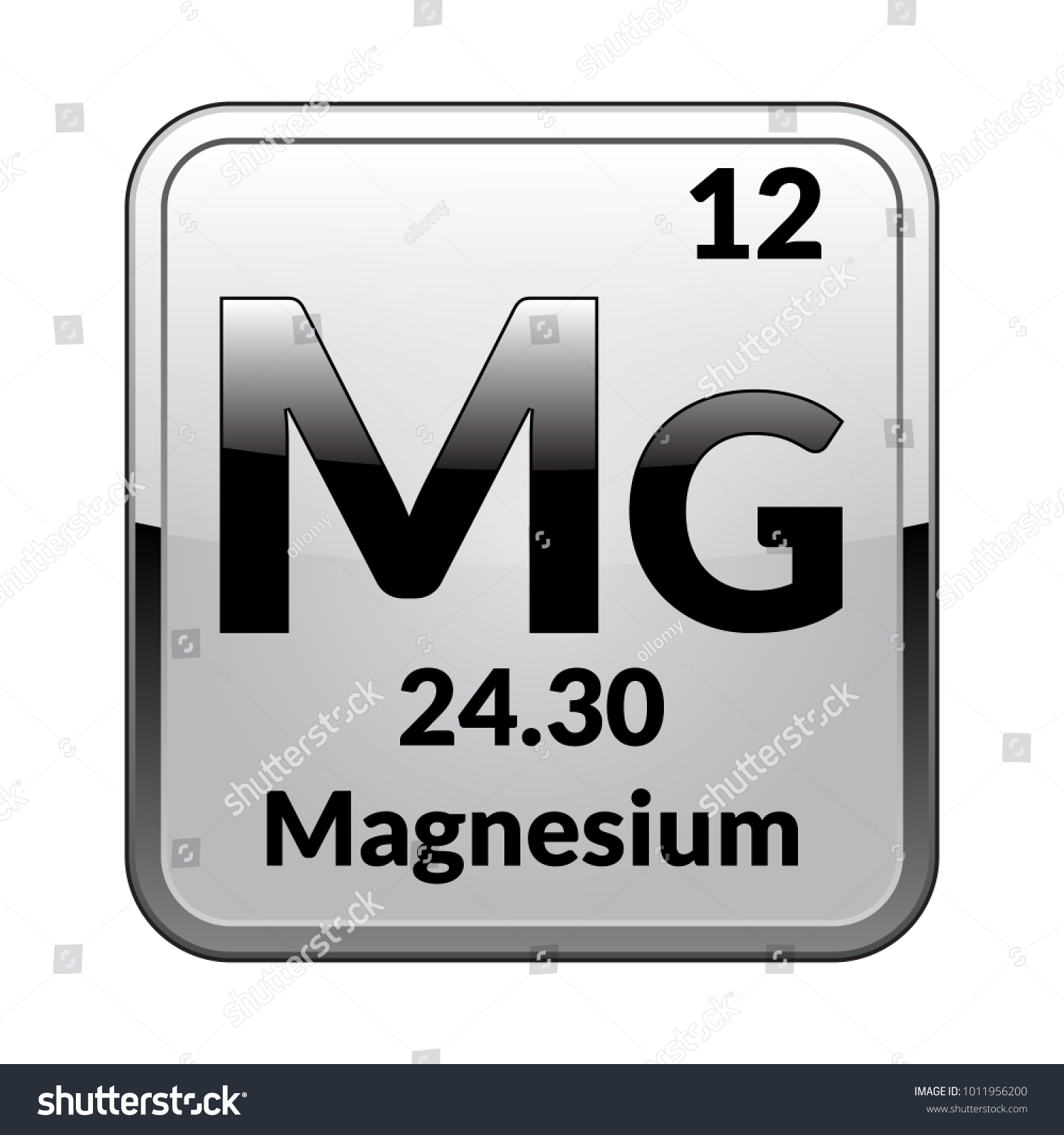 Vektor Stok Magnesium Symbolchemical Element Periodic Table On Tanpa Royalti 1011956200