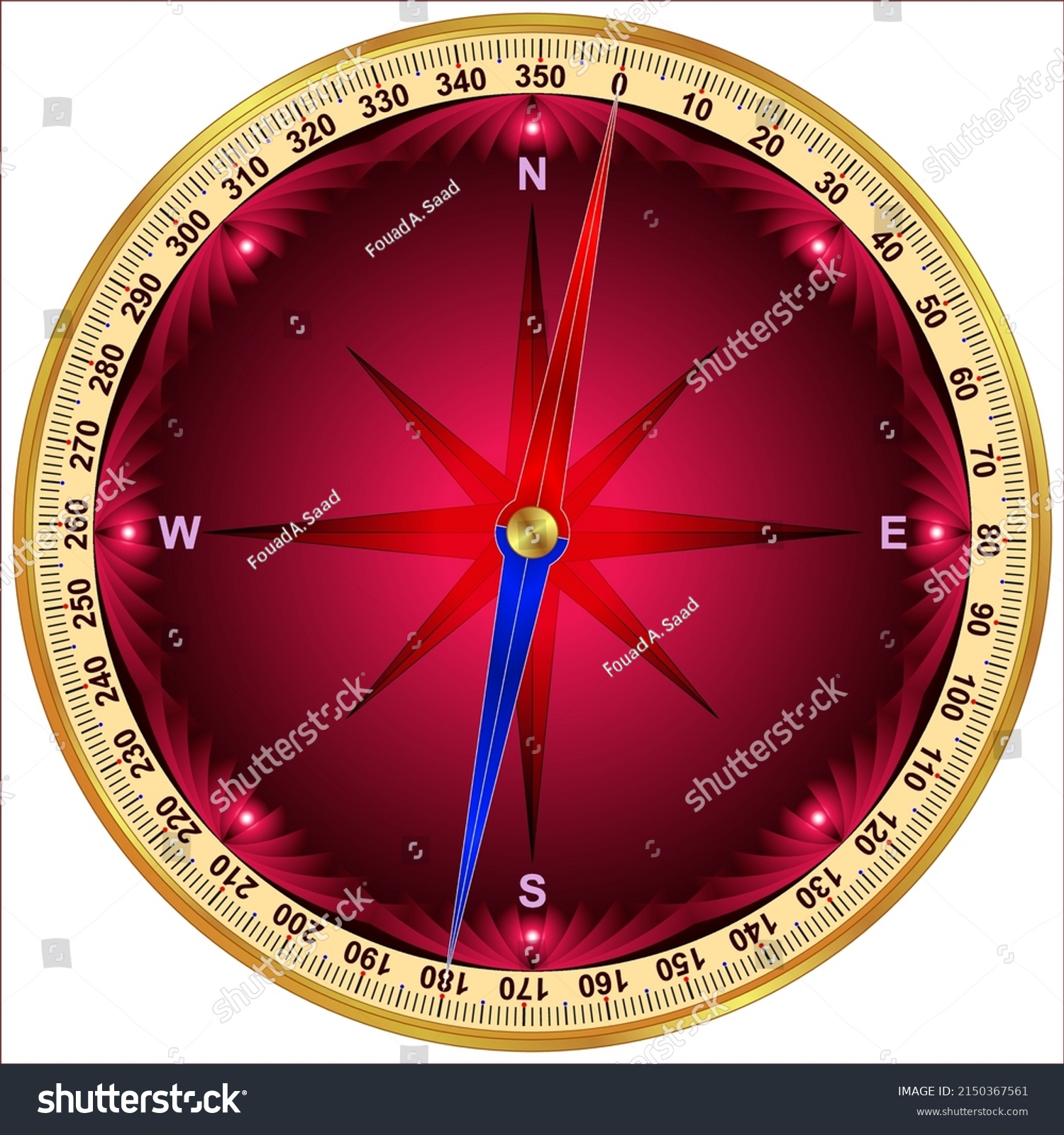 Magnetic North Vs Geographic True North Stock Vector Royalty Free 