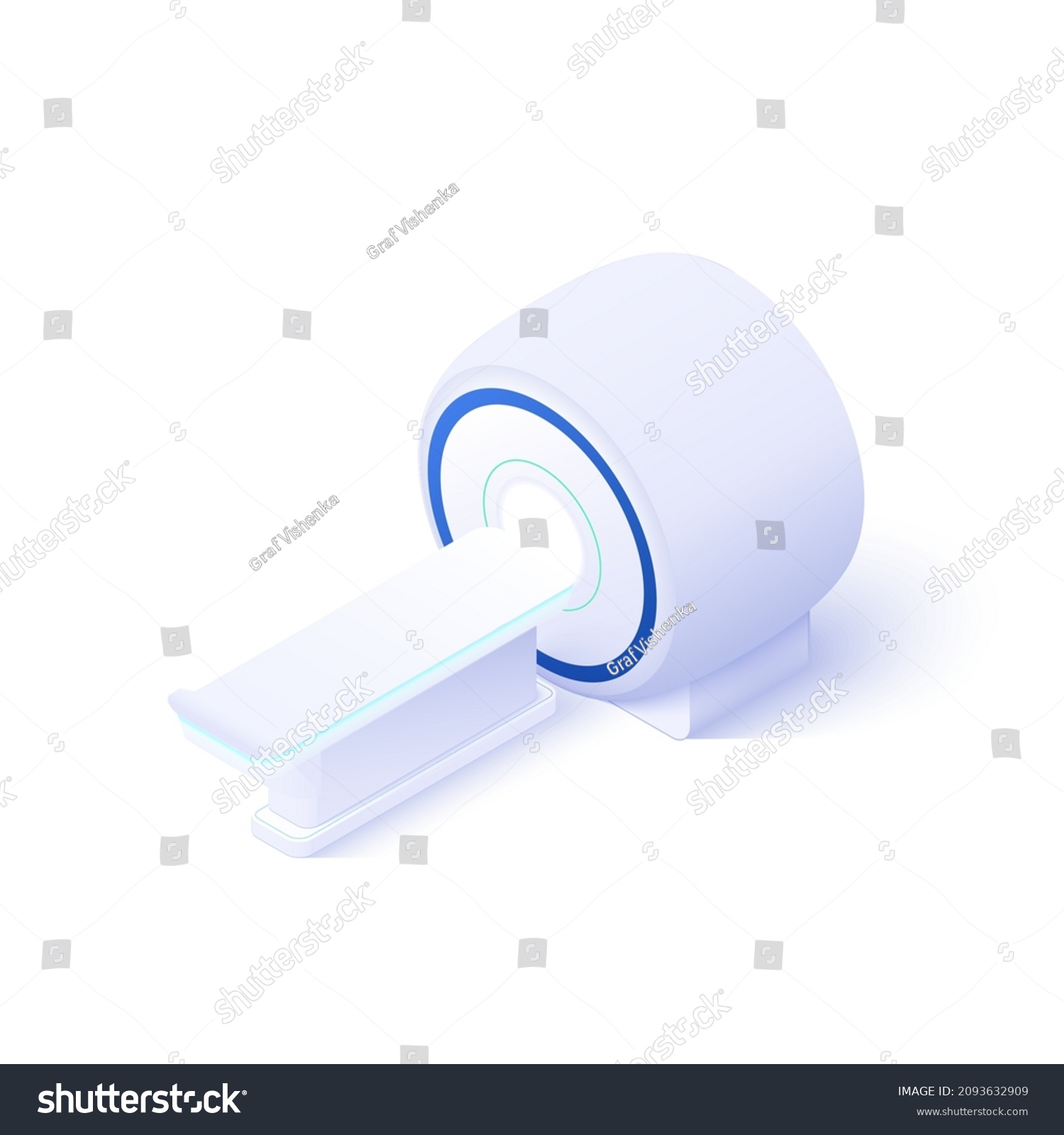 SVG of Magnetic resonance imaging concept in isometric vector design. Mri scan machine or equipment isolated on white background. Web banner layout template svg