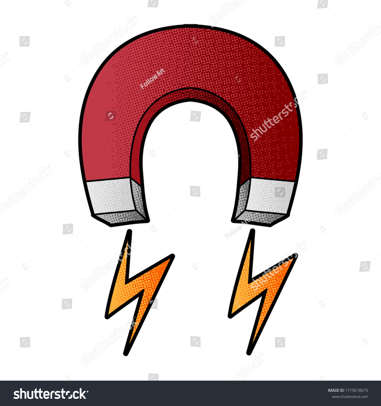 Magnetism Vector Design Digital Hand Drawn Stock Vector (Royalty Free ...