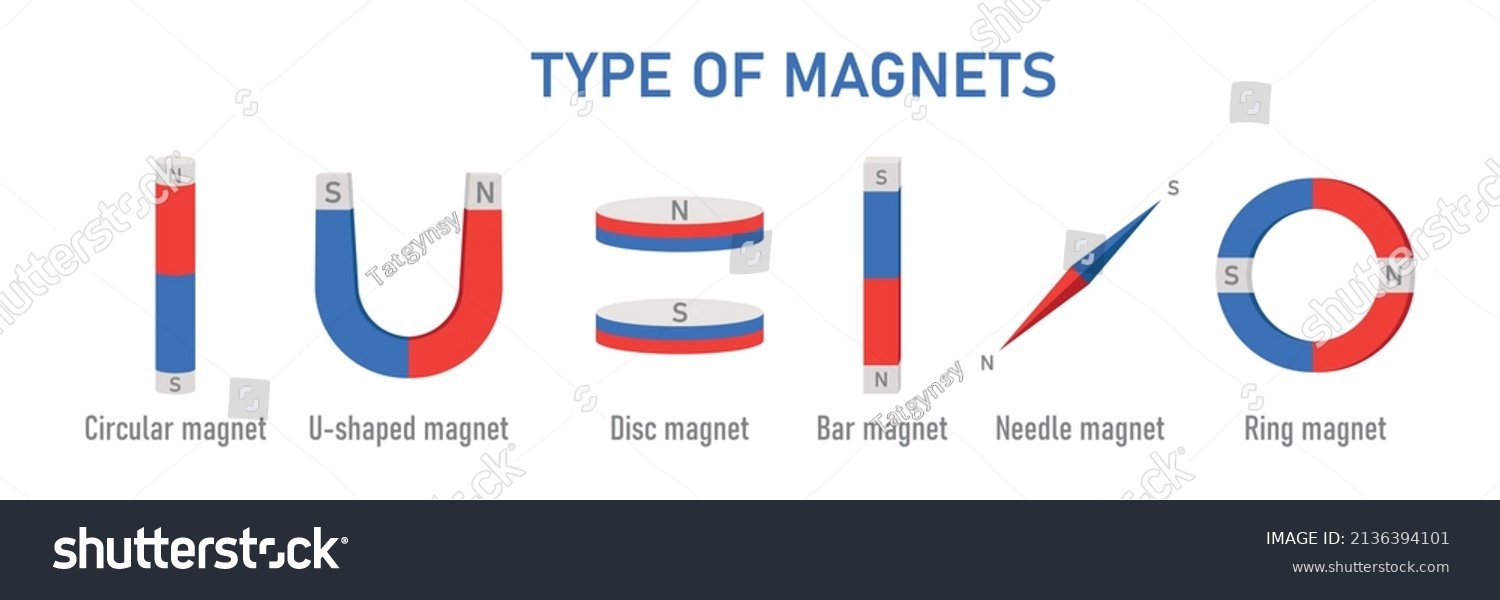 Magnets Types Naming Vector Illustration Stock Vector (Royalty Free ...