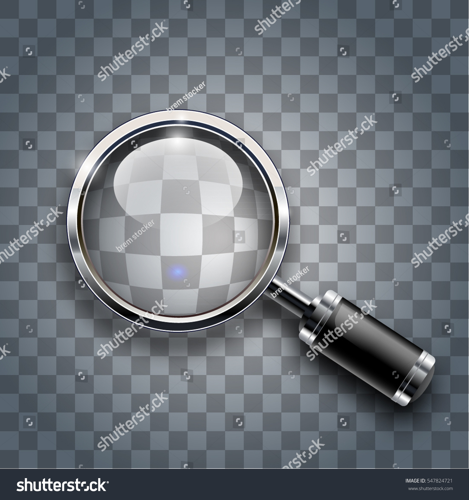 Magnifier Magnifying Glass On Transparent Background Stock Vector 