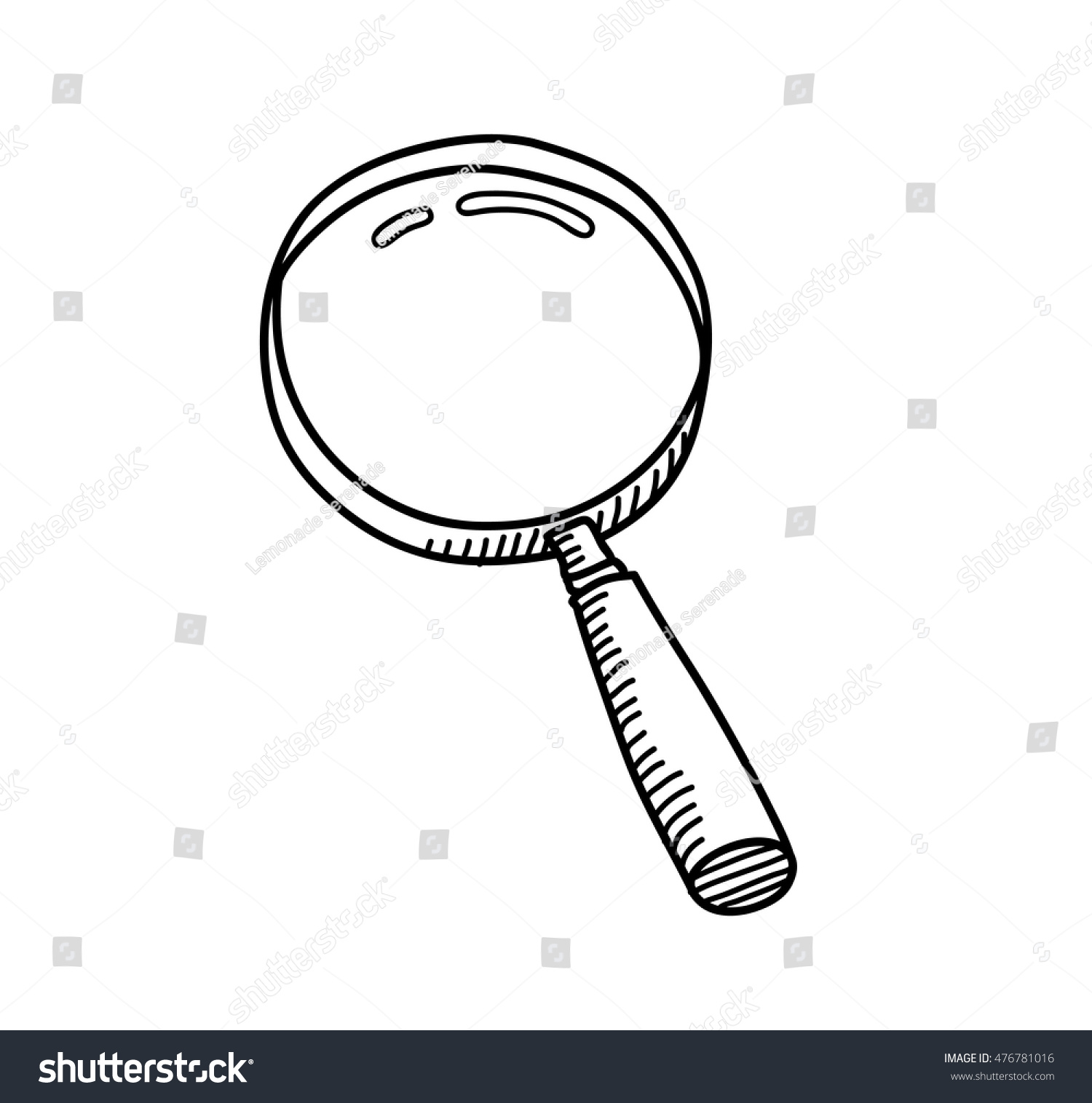 Magnifying Glass Doodle Hand Drawn Vector Stock Vector Royalty Free 476781016 9857