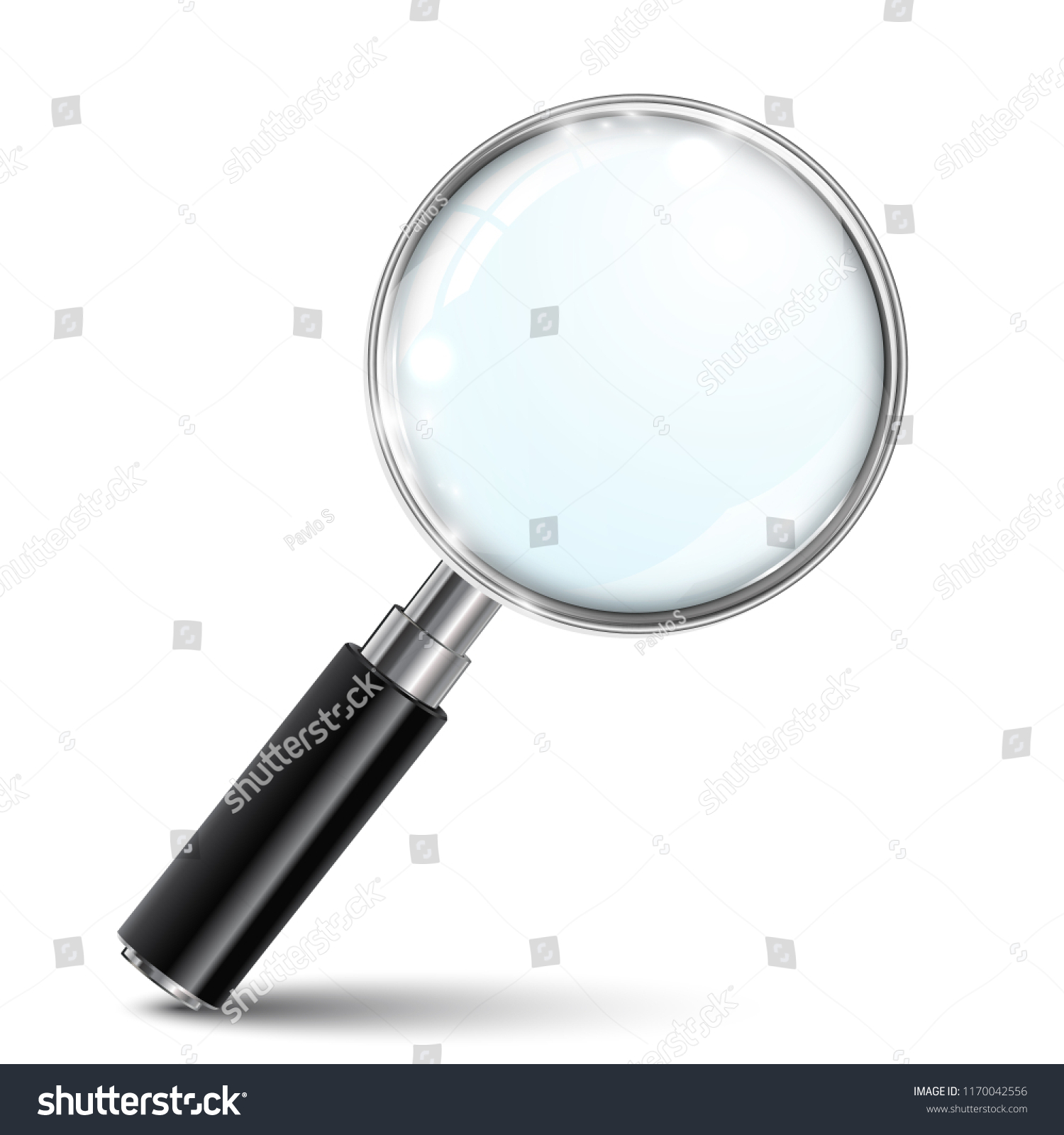 Magnifying Glass Shadow Vector Illustration Stock Vector (Royalty Free ...