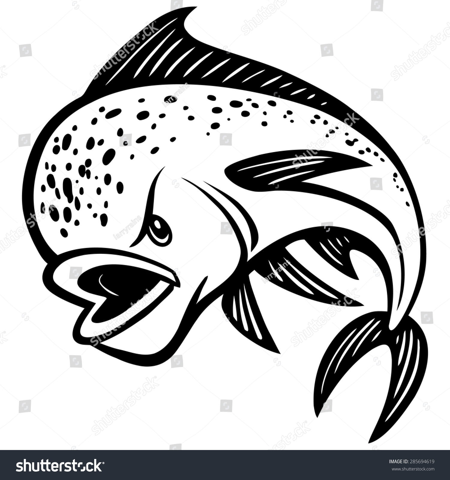 Mahi Mahi Lineart Stock Vector (Royalty Free) 285694619 - Shutterstock