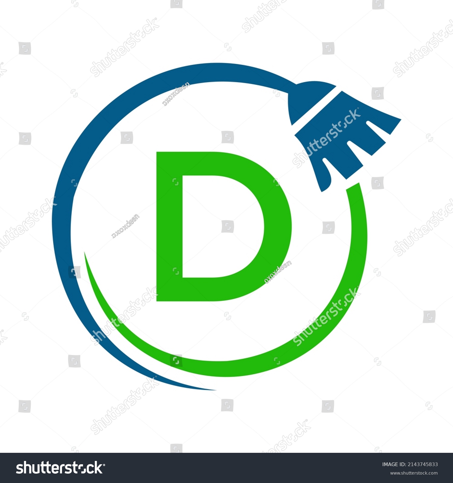 Maid House Cleaning Logo On Letter Stock Vector (Royalty Free ...