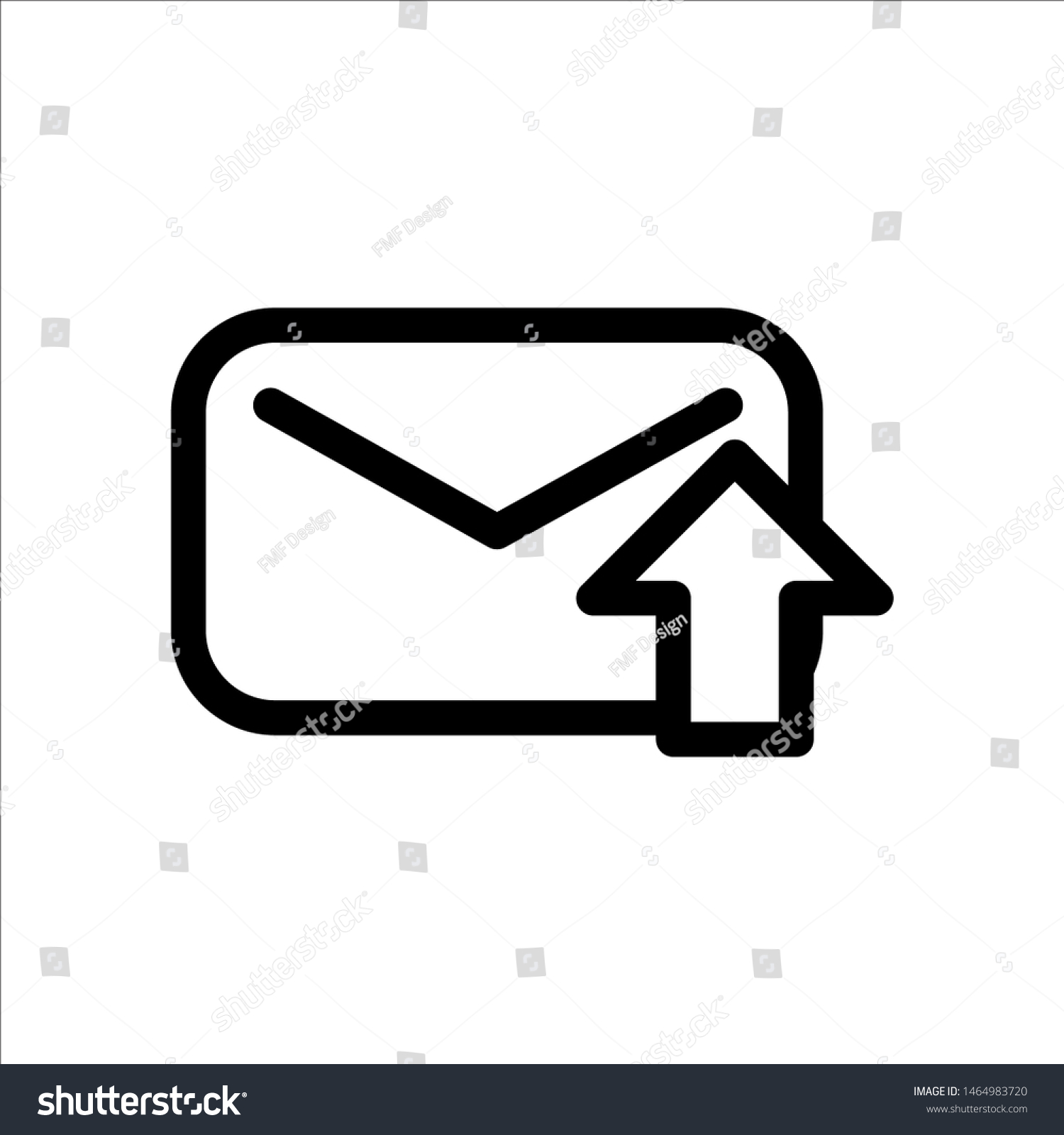 Mail Icon Symbol Communication Message Envelope Stock Vector (Royalty ...