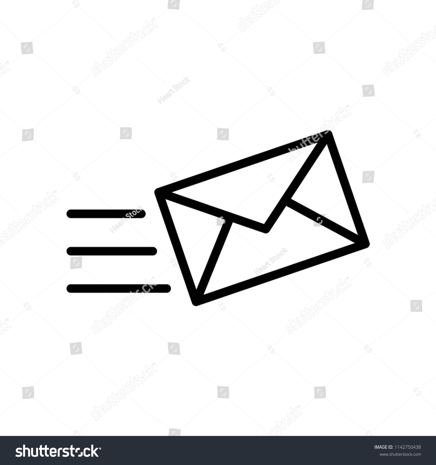 Mailing Icon Vector Icon Simple Element Stock Vector (Royalty Free ...