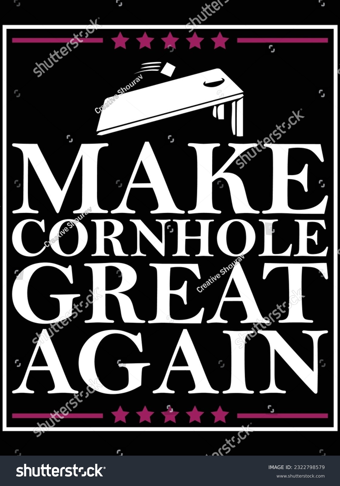 SVG of Make cornhole great again vector art design, eps file. design file for t-shirt. SVG, EPS cuttable design file svg