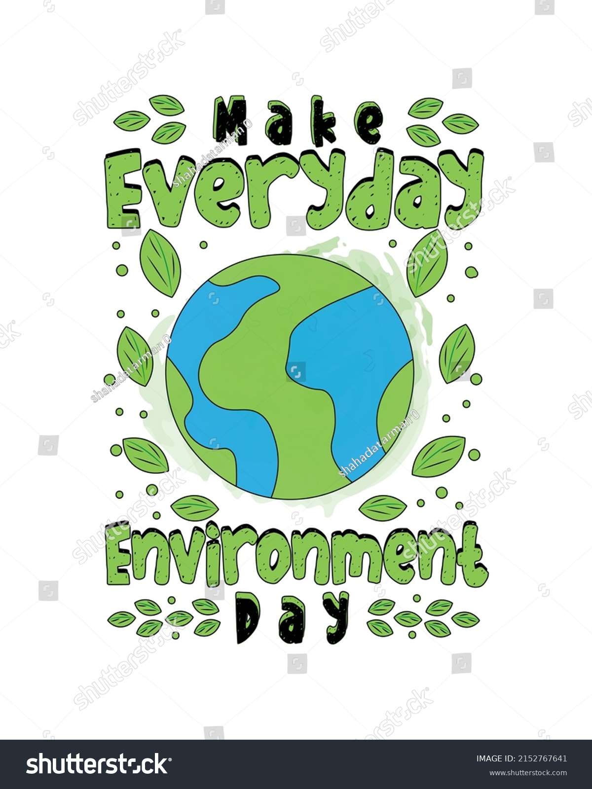 Make Everyday Environment Day Environment Day Stock Vector (Royalty ...