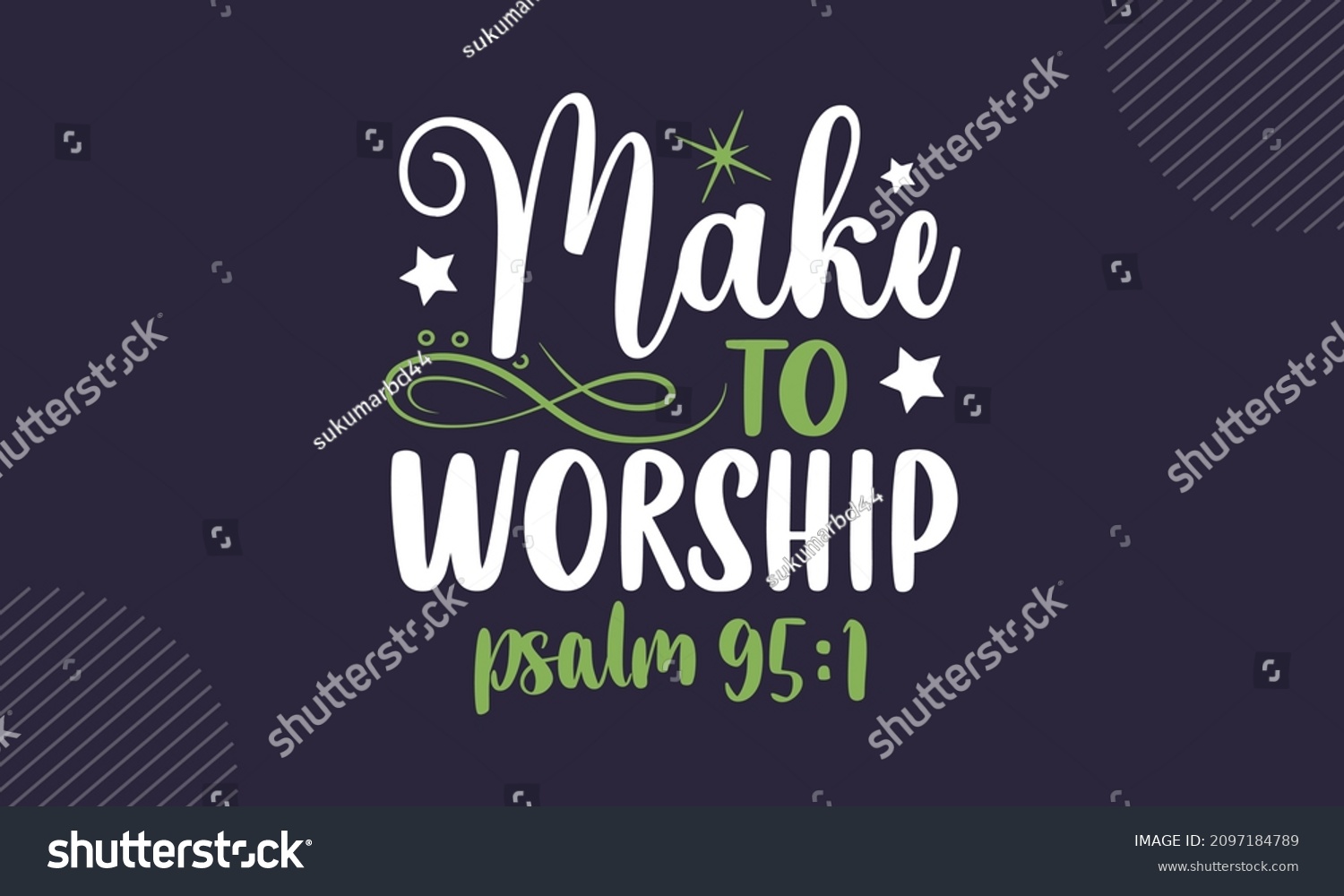 Make Worship Psalm 951 Christian Easter Stock Vector Royalty Free