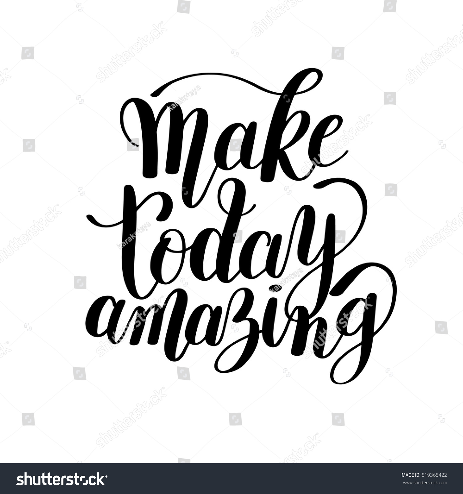 make today amazing black ink handwritten stock vector royalty free