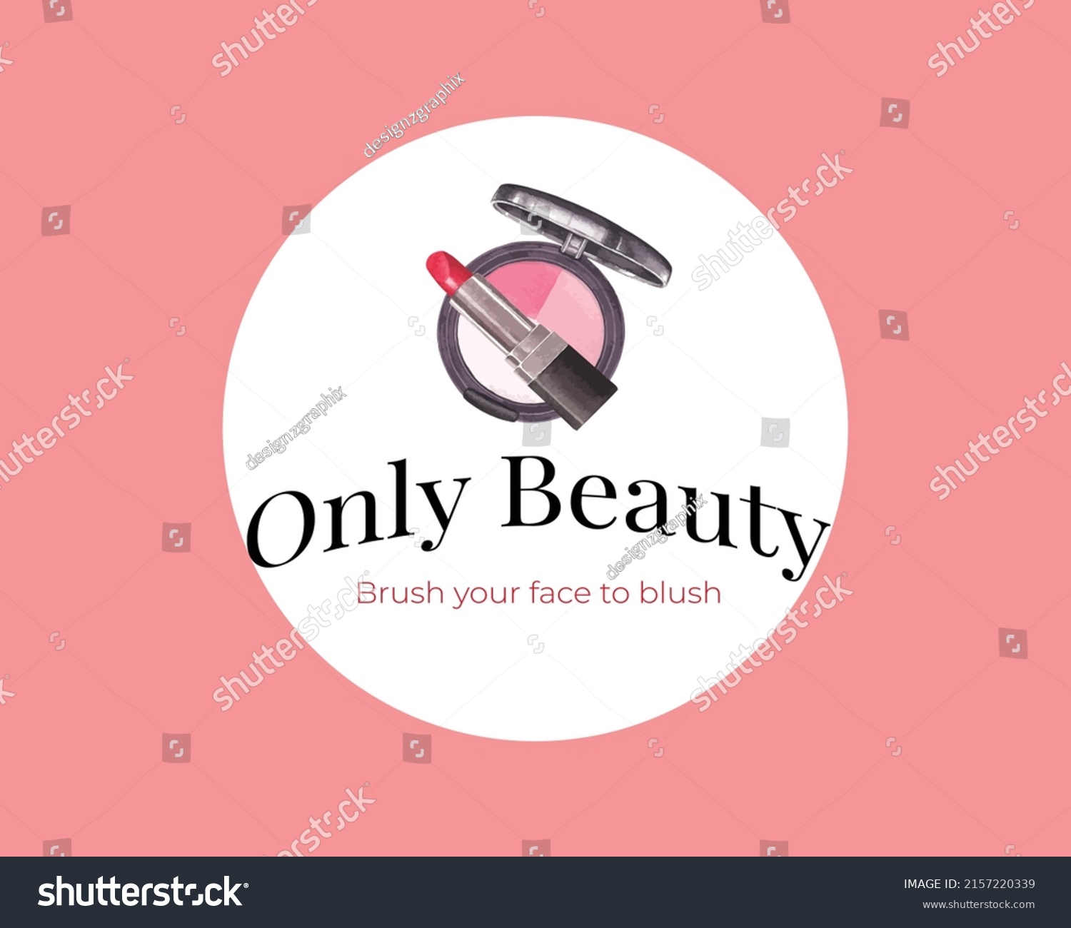 Makeup Artist Business Card Logo Template Stock Vector (Royalty Free ...