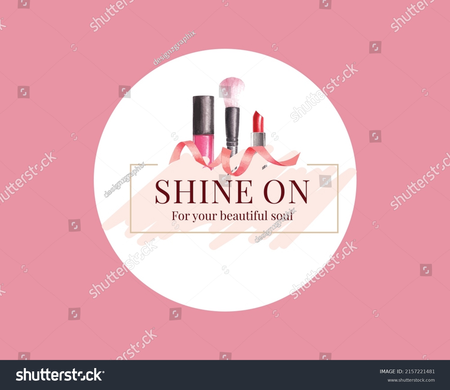 Makeup Artist Business Card Logo Template Stock Vector (Royalty Free ...