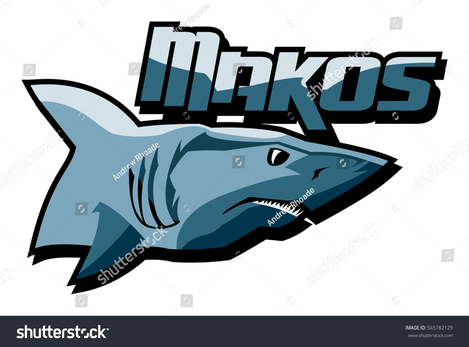 Mako Shark Stock Vector 545782129 Shutterstock