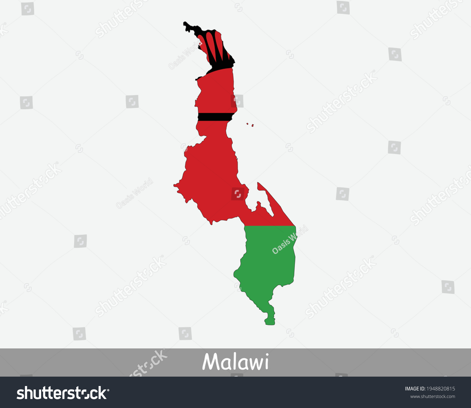 Malawi Map Flag Map Republic Malawi Stock Vector Royalty Free