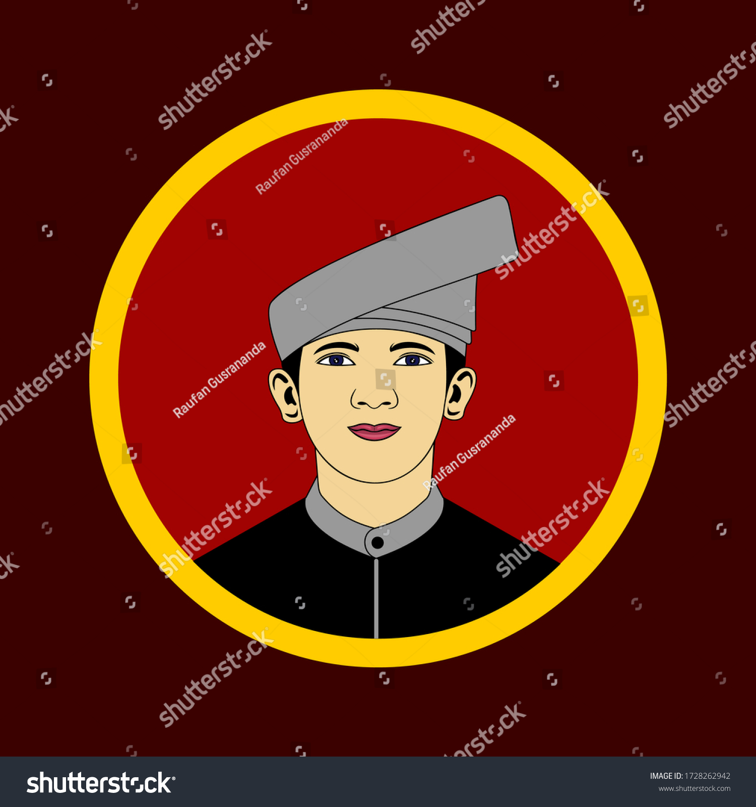 Malay Traditional Clothes Indonesia Vector Illustration Stock Vector ...