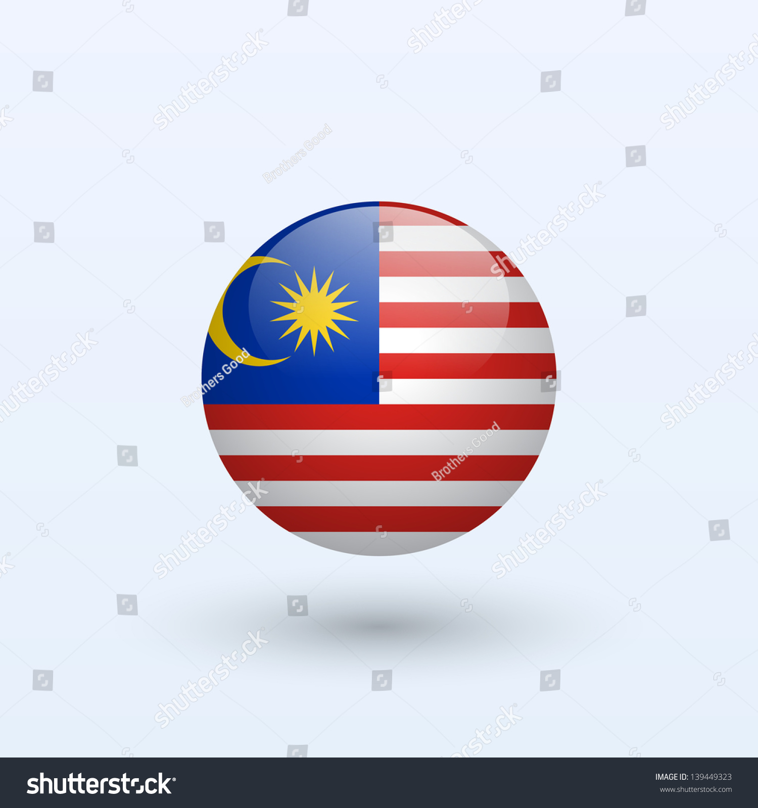 Malaysia Round Flag Vector Illustration Stock Vector 139449323 ...