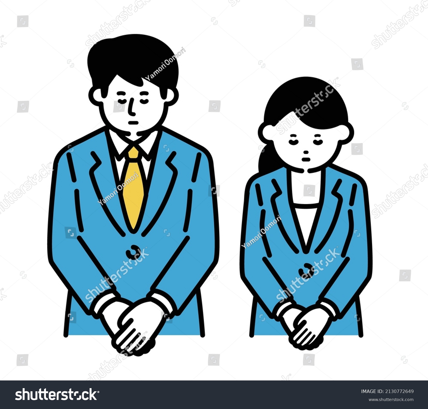 Male Female Apology Illustration Drawn Simple Stock Vector (Royalty ...