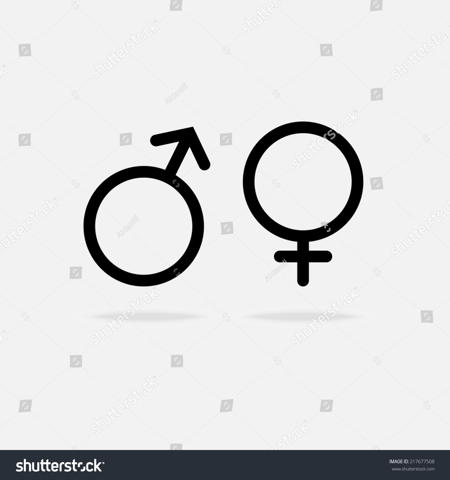 Male And Female Icon Stock Vector Illustration 217677508 : Shutterstock