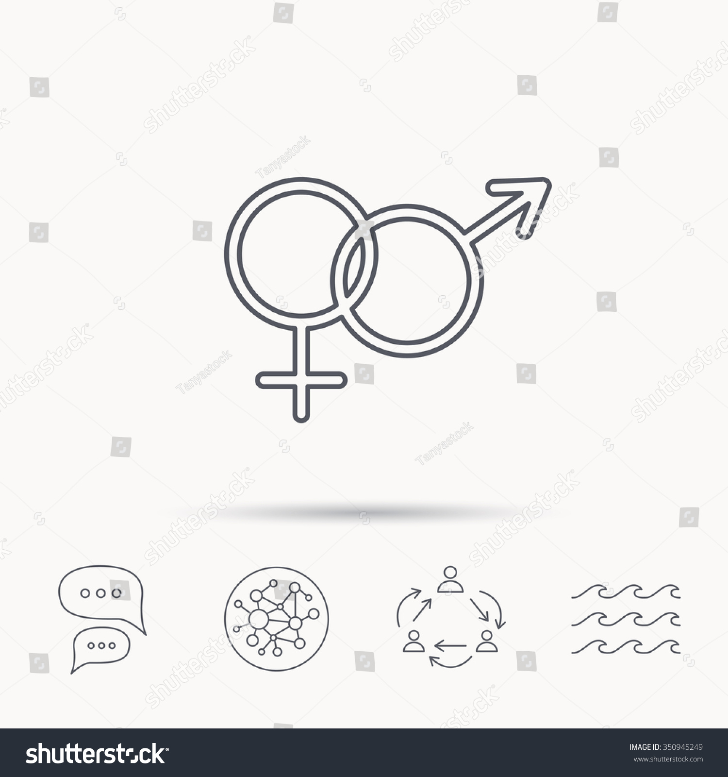 Male Female Icon Traditional Sexuality Sign Stock Vector Royalty Free