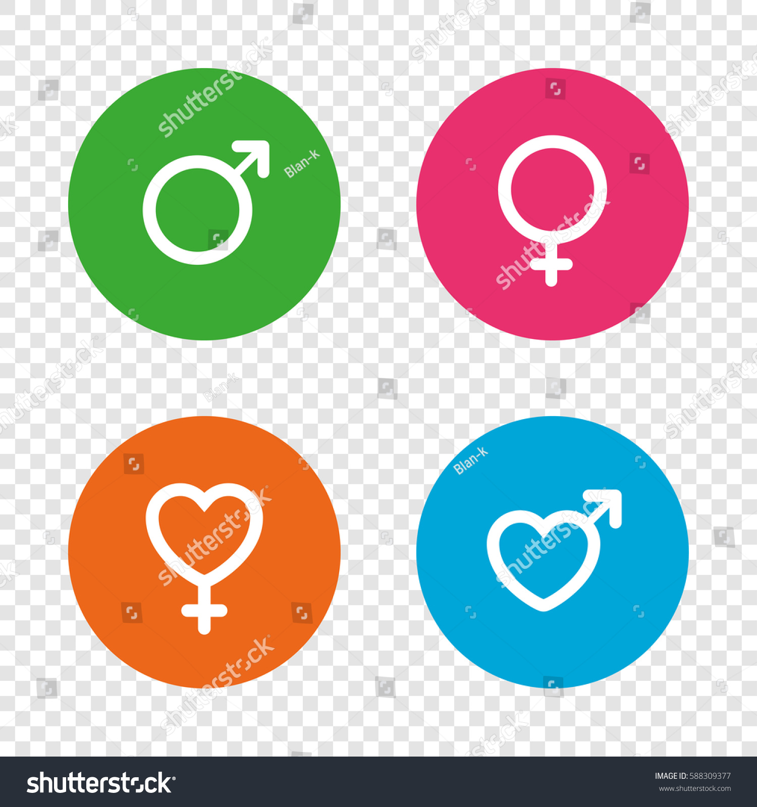 Male Female Sex Icons Man Woman Stock Vector Royalty Free 588309377