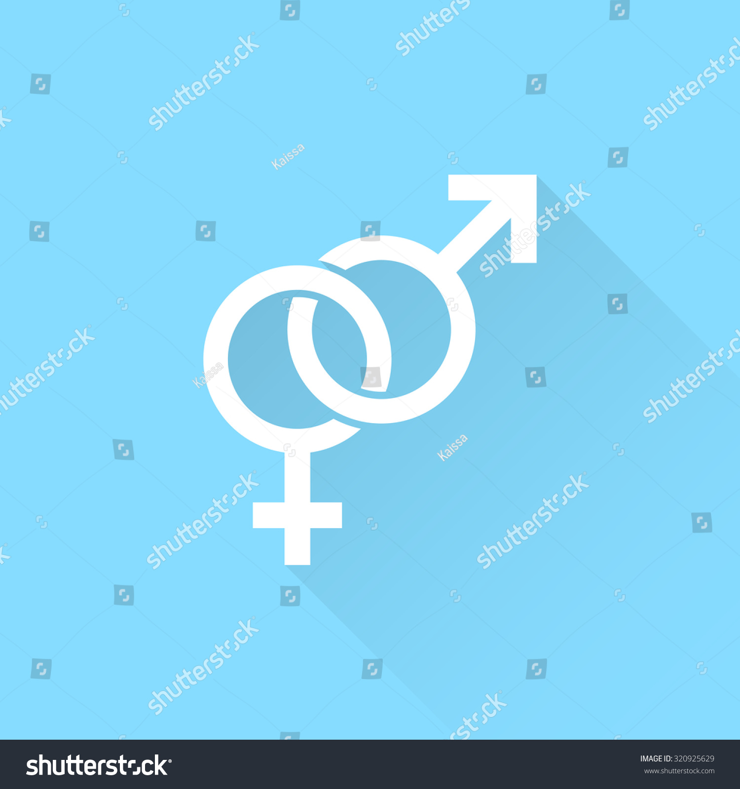 Male And Female Sex Symbol Stock Vector 320925629