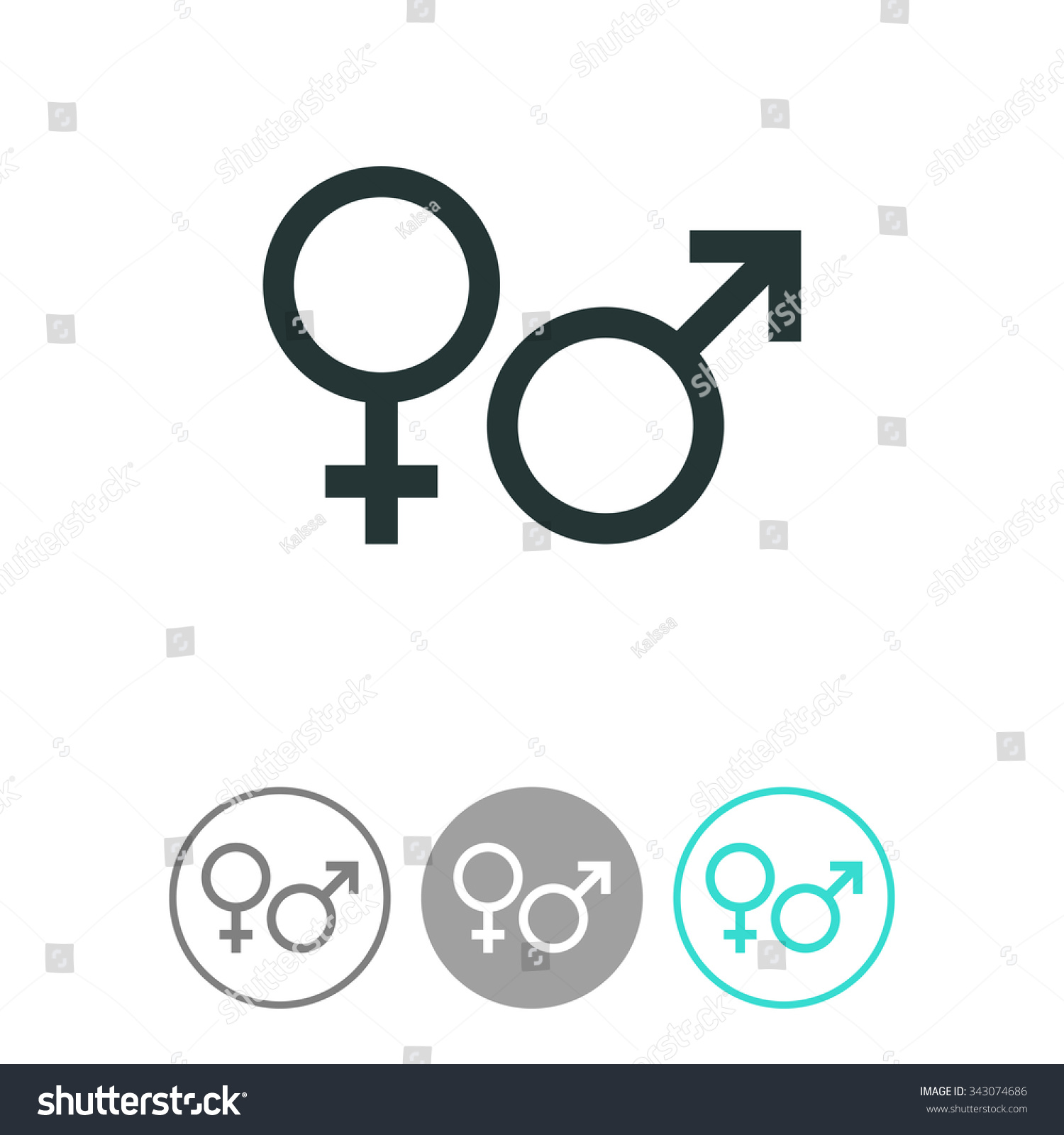 Male Female Sex Symbol Stock Vector Royalty Free 343074686 Shutterstock