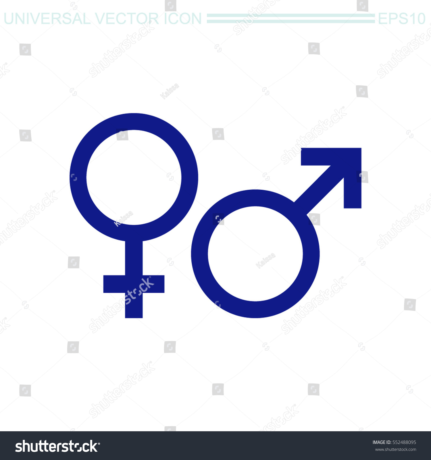 Male And Female Sex Symbol Stock Vector 552488095 Shutterstock 