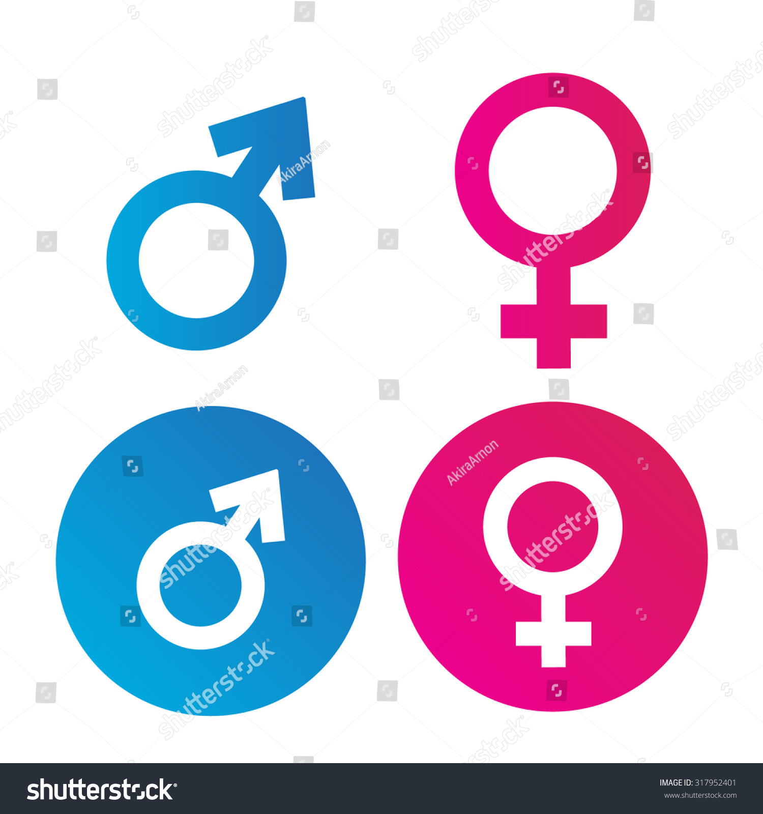 Male And Female Symbol Flat Vector - 317952401 : Shutterstock