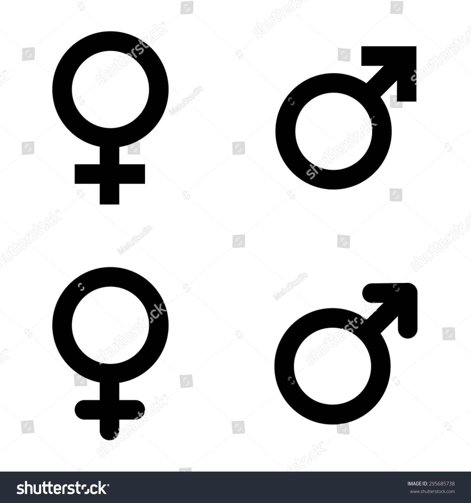 Male Female Symbols Vector Illustration Stock Vector 295685738 ...