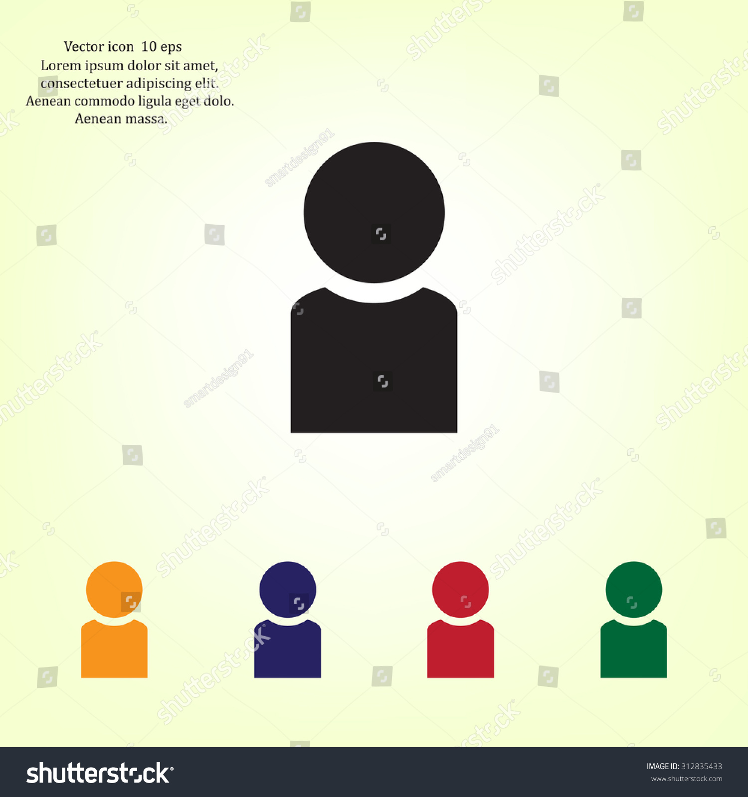 Male Avatar Profile Picture Vector Illustration Stock Vector (Royalty