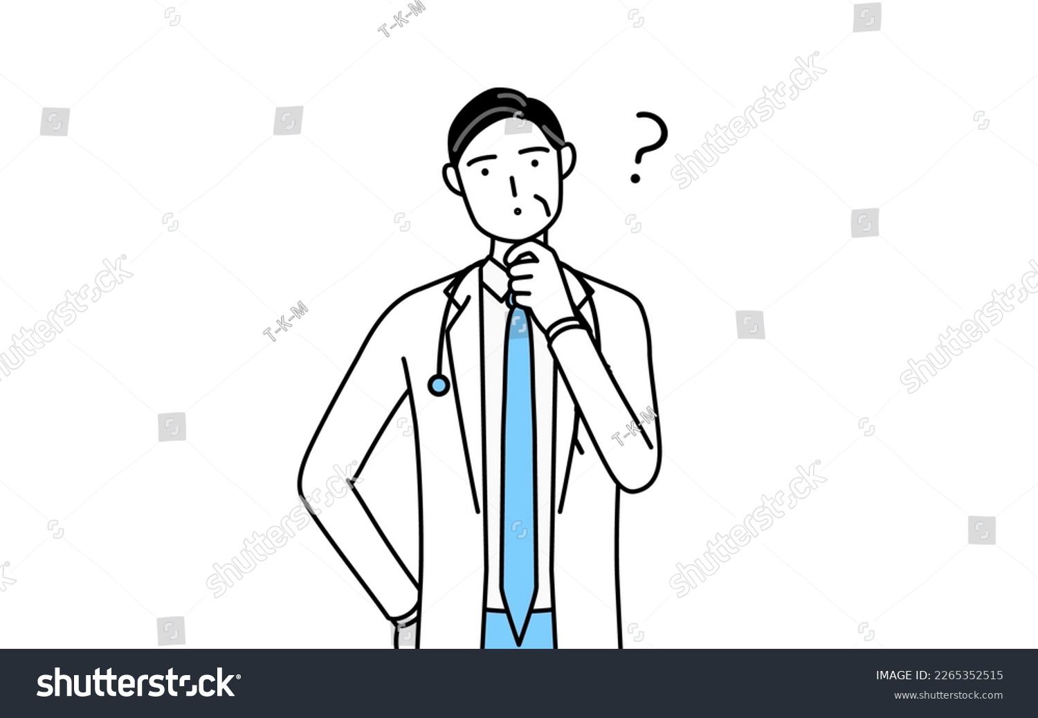 SVG of Male doctor in white coats with stethoscopes, senior, middle-aged veterans with questions. svg