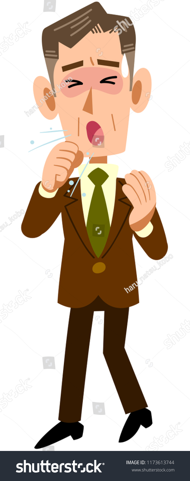 Male Employee Wearing Suit Poor Physical Stock Vector (Royalty Free ...