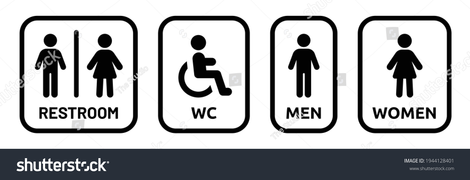 Male Female Handicap Toilet Sign Vector เวกเตอร์สต็อก ปลอดค่าลิขสิทธิ์ 1944128401 Shutterstock