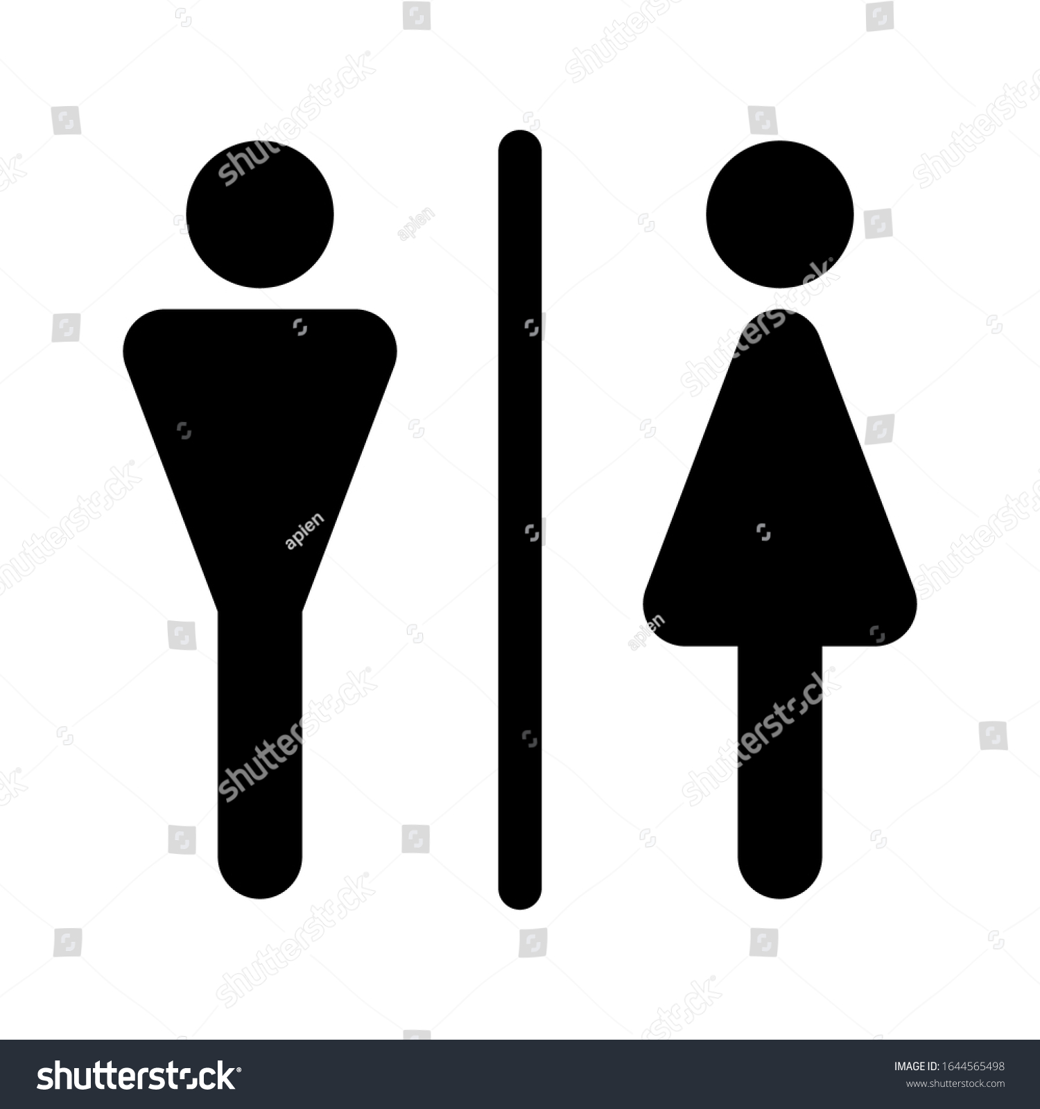 Male Female Men Women Toilet Restroom Stock Vector Royalty Free