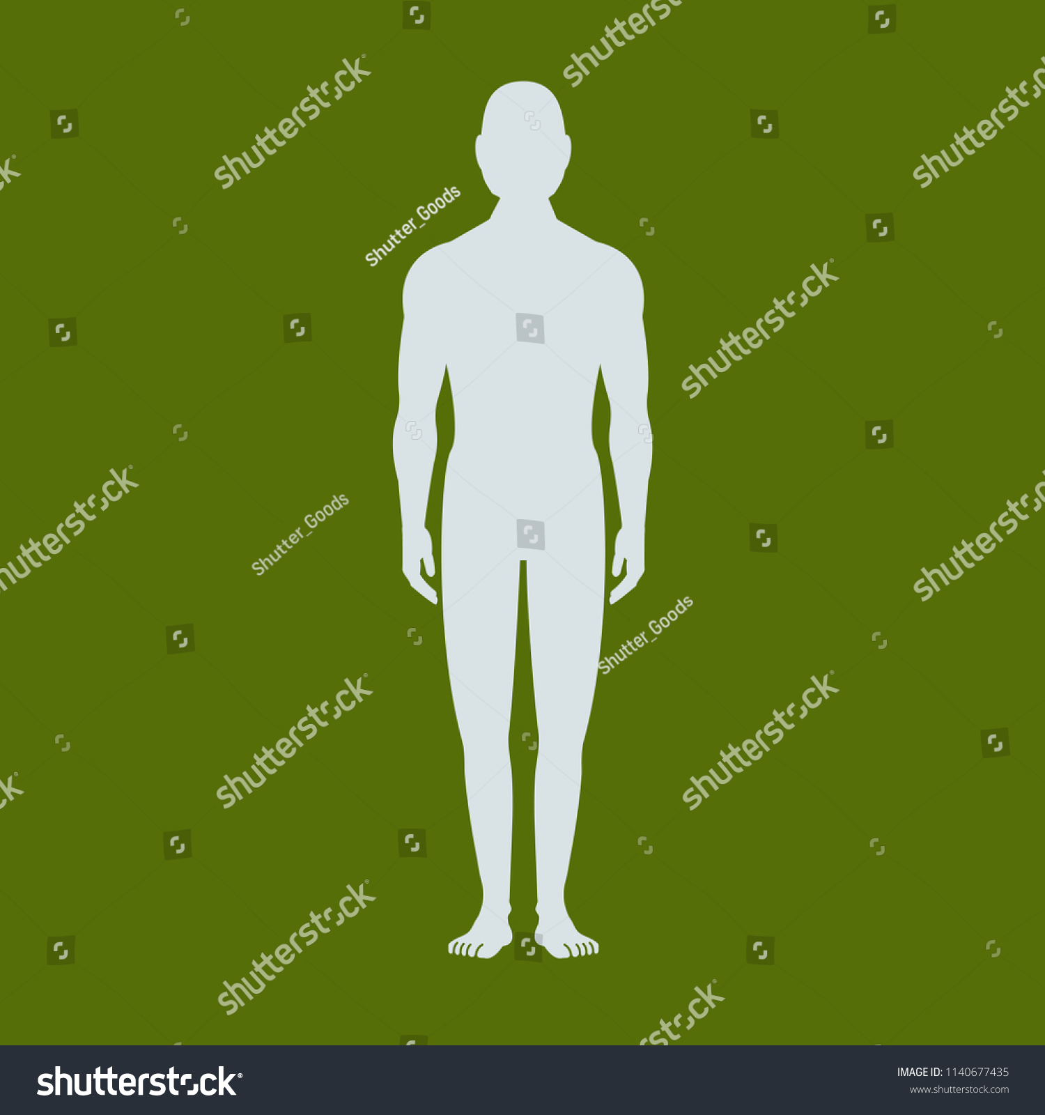 Male Human Body Silhouette Shadow Vector Stock Vector Royalty Free Shutterstock