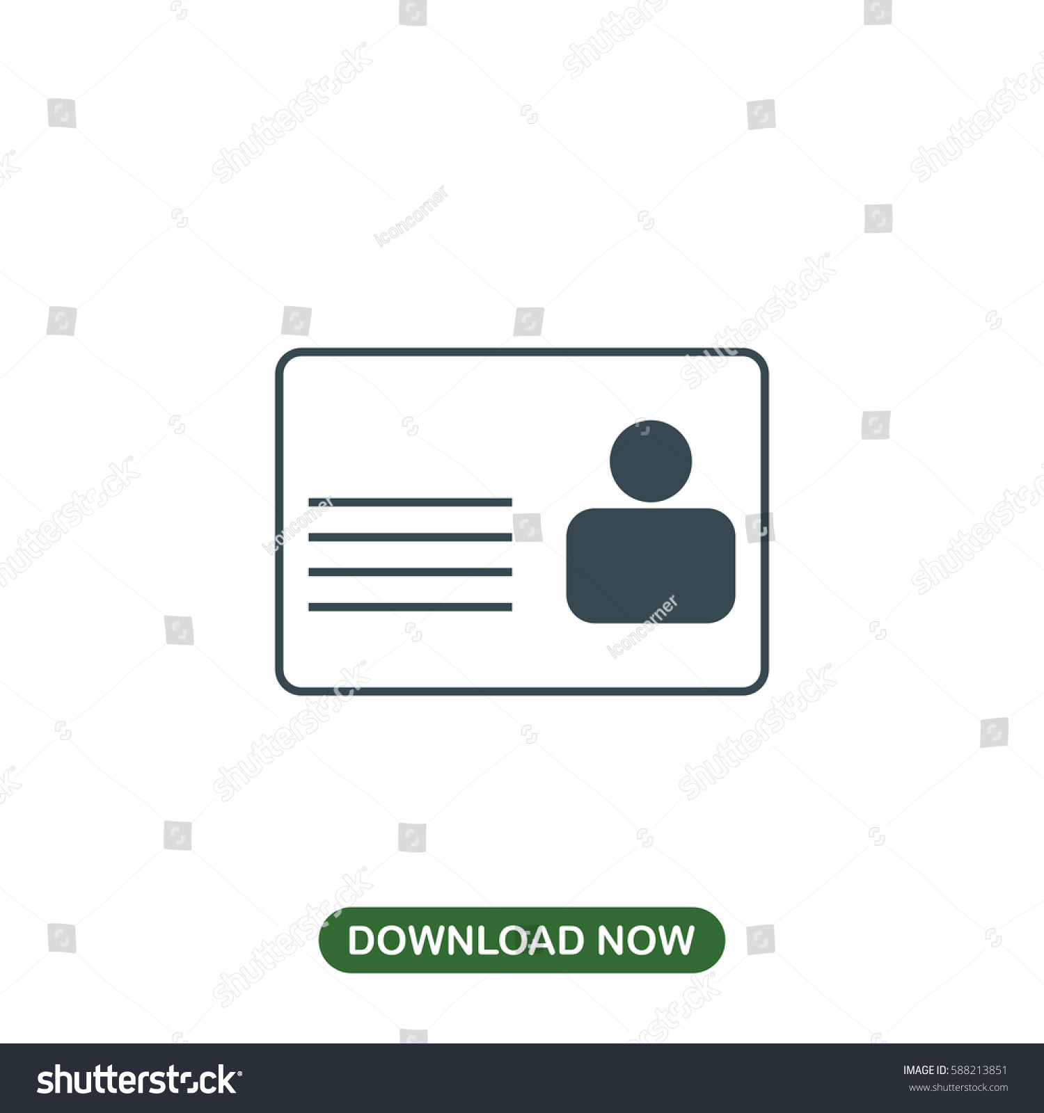 Male Id Card Icon Vector Stock Vector (Royalty Free) 588213851 ...