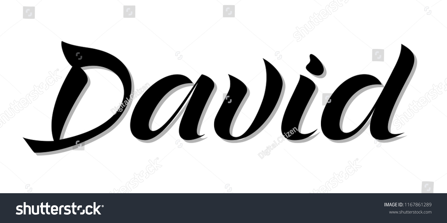 Male Name David Hand Written Modern Stock Vector (Royalty Free ...