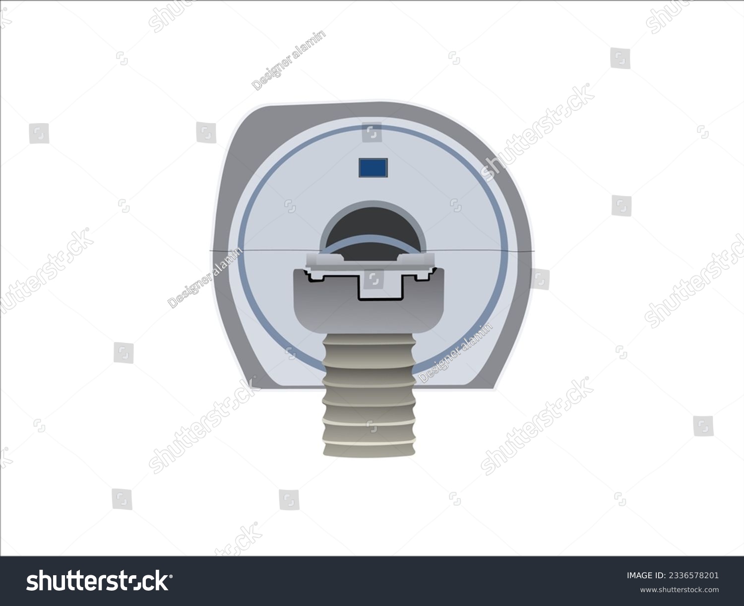 SVG of male patient undergoing test at ct scanner machine, lab with mri scan machine, CT (Computed tomography) scanner in hospital laboratory. CT scan an advance technology for medical diagnosis. svg