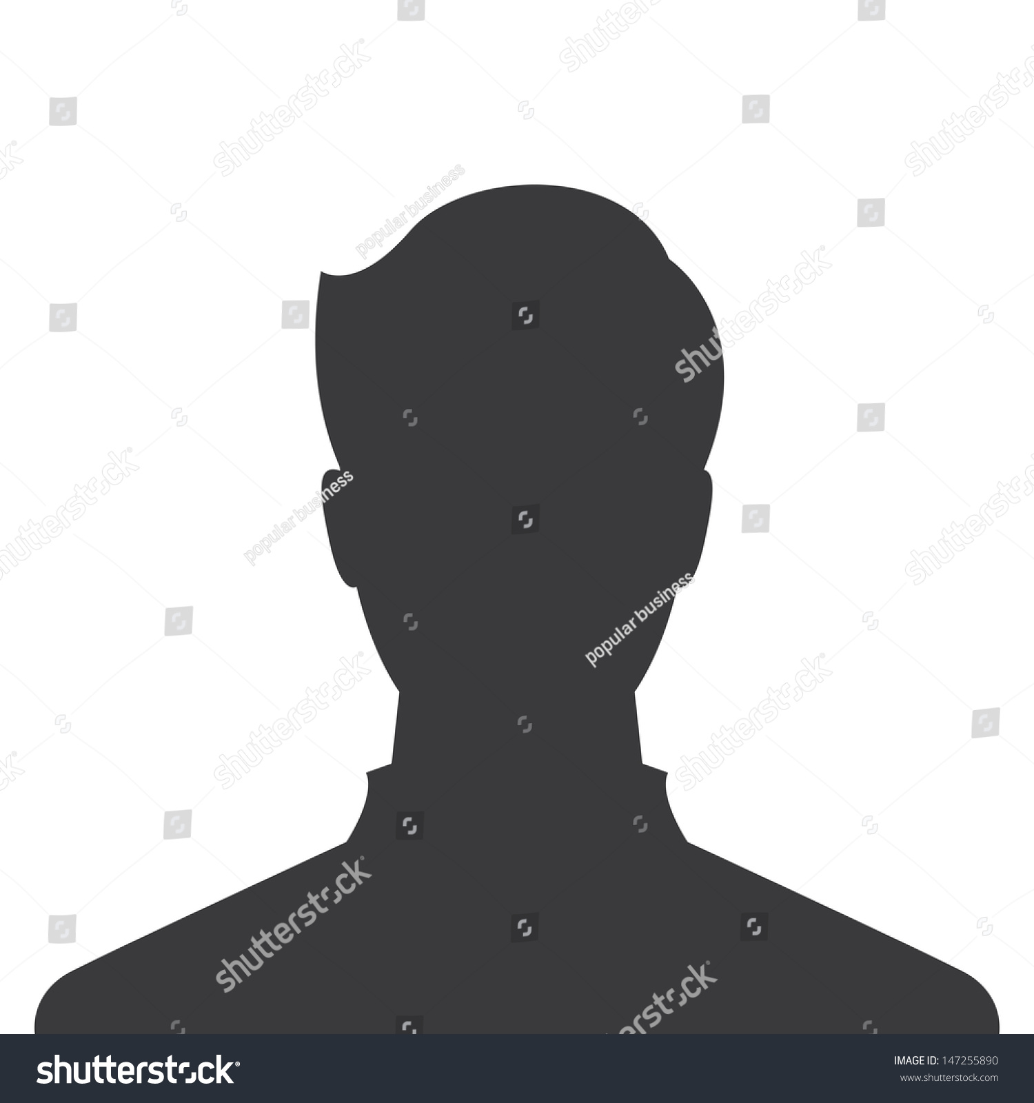 Male Profile Picture Silhouette Profile Avatar Stock Vector (Royalty ...