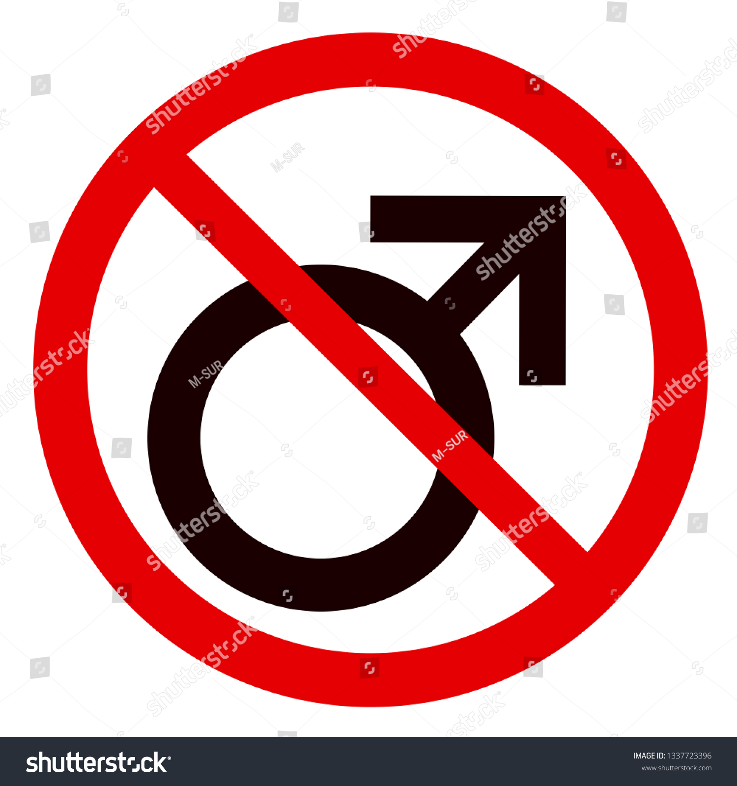 Male Sex Gender Crossed Out End Stock Vector Royalty Free 1337723396