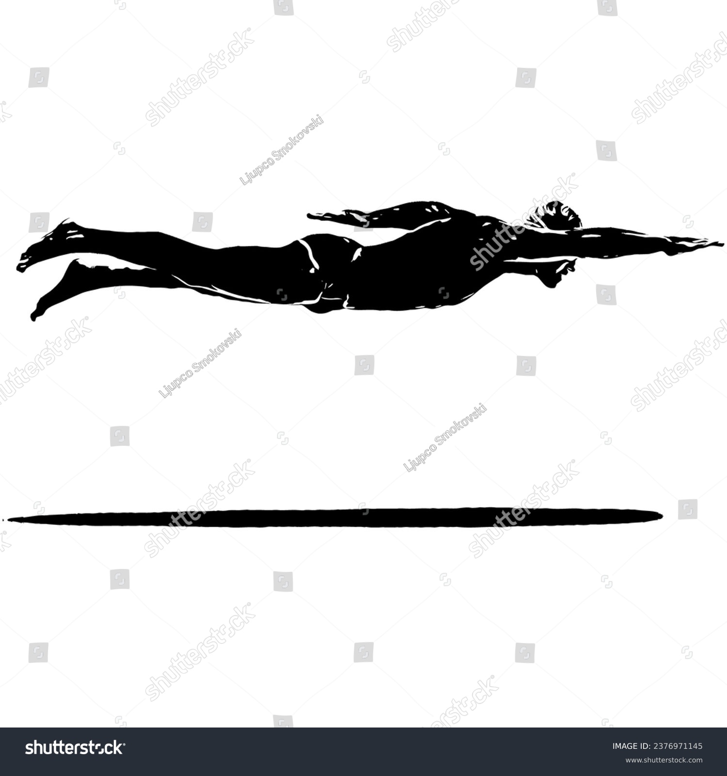 recommend clip art: Male swimmer with a cap and goggles swimming isolated vector sillhouette