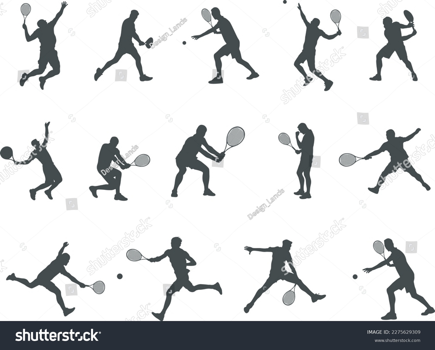 SVG of Male tennis player silhouettes, Tennis player silhouette, Man tennis player vector, Tennis player SVG svg
