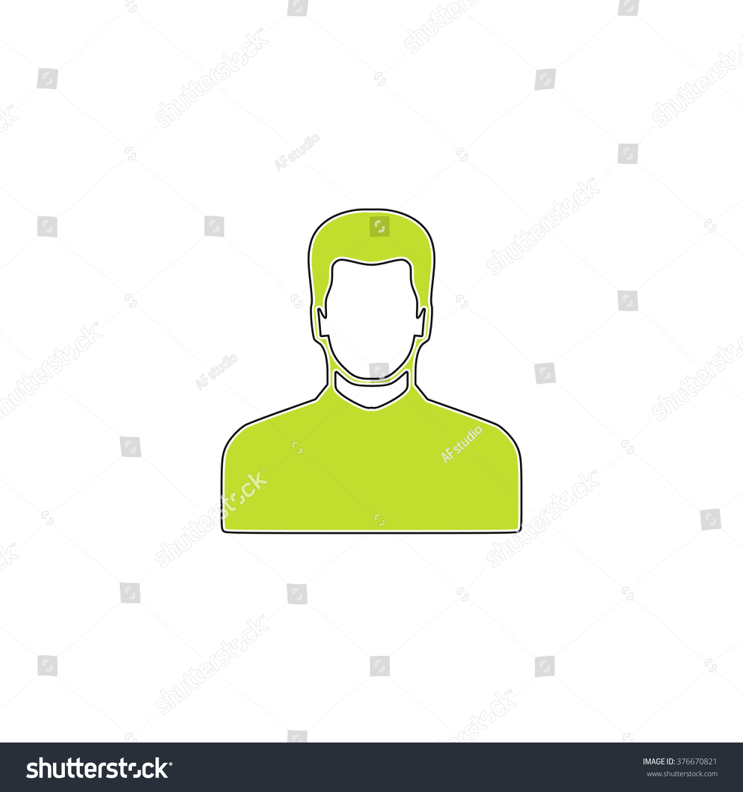 Male User Icon Vector Stock Vector (Royalty Free) 376670821