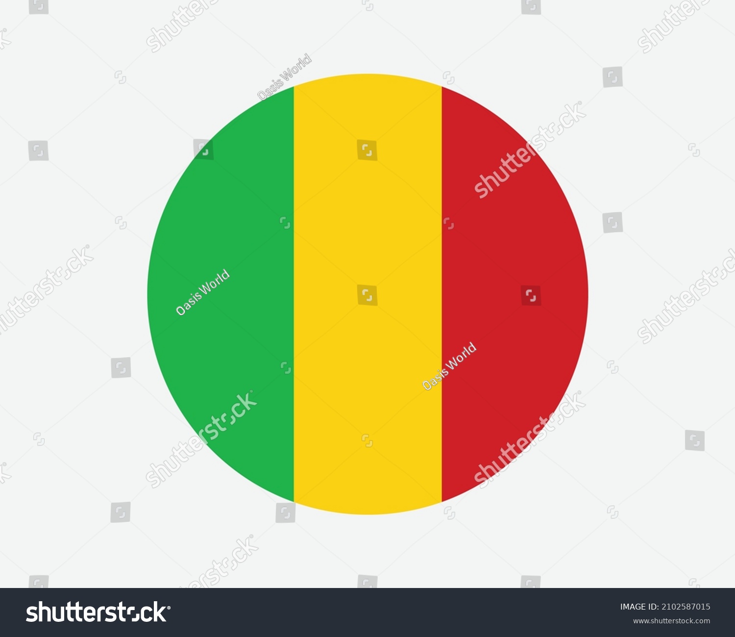 SVG of Mali Round Country Flag. Malian Circle National Flag. Republic of Mali Circular Shape Button Banner. EPS Vector Illustration. svg