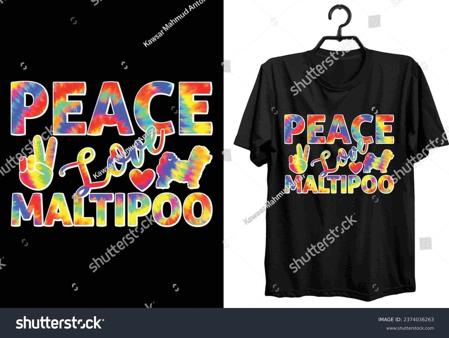 SVG of Maltipoo Dog T-shirt Design. Funny Gift Item Maltipoo Dog T-shirt Design For Dog Lovers And People. svg