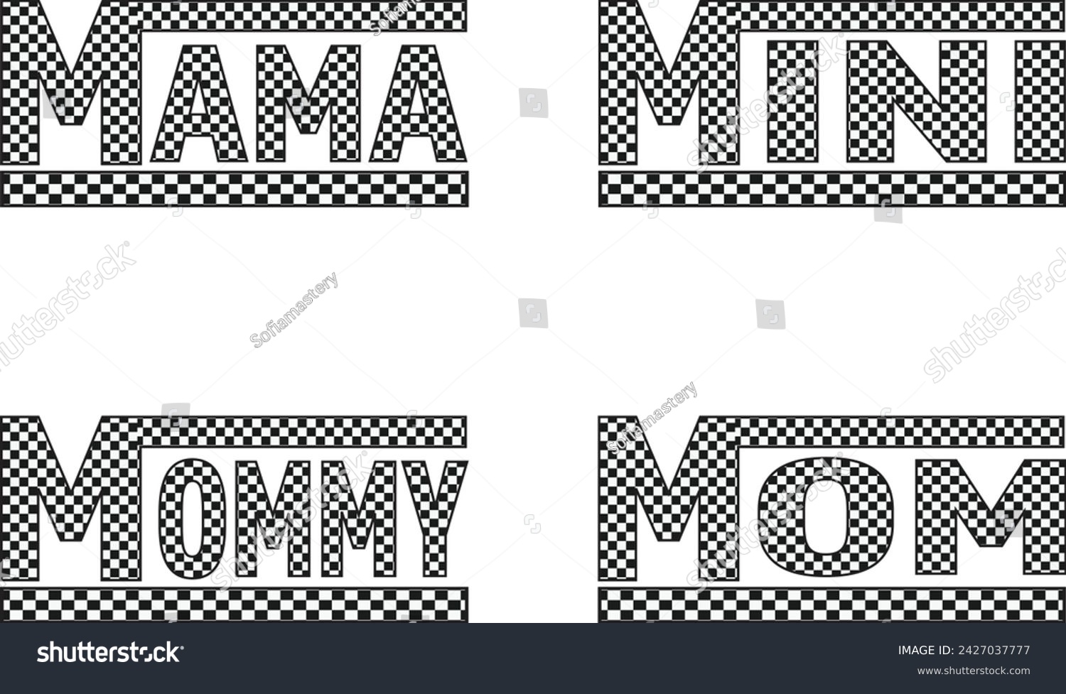 SVG of Mama checkered, racing mom, Race Mama Sublimation, mini checkered, mom checkered mommy checkered  svg